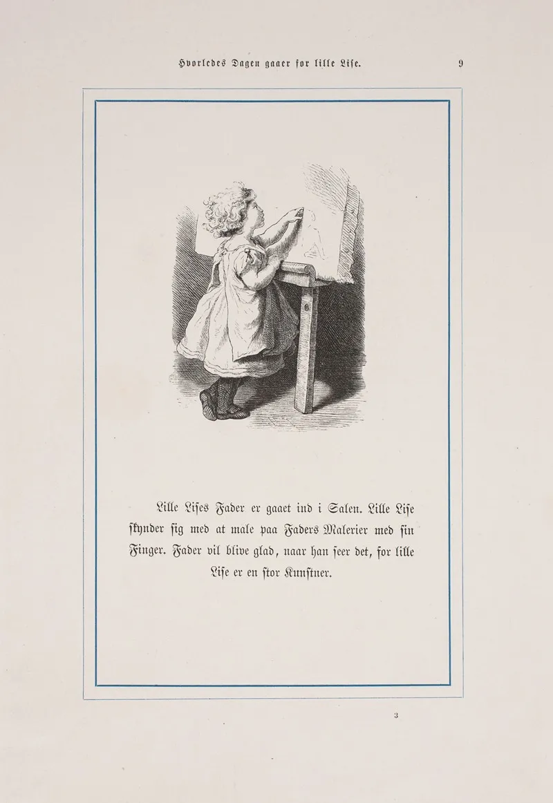 Hvorledes Dagen Gaaer For Lille Lise Pl 04 by Lorenz Frølich - Canvas Print