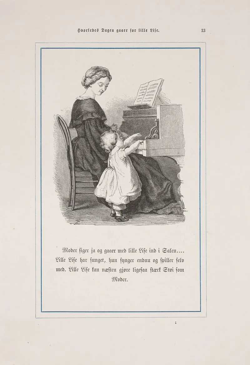Hvorledes Dagen Gaaer For Lille Lise Pl 08 by Lorenz Frølich - Canvas Print