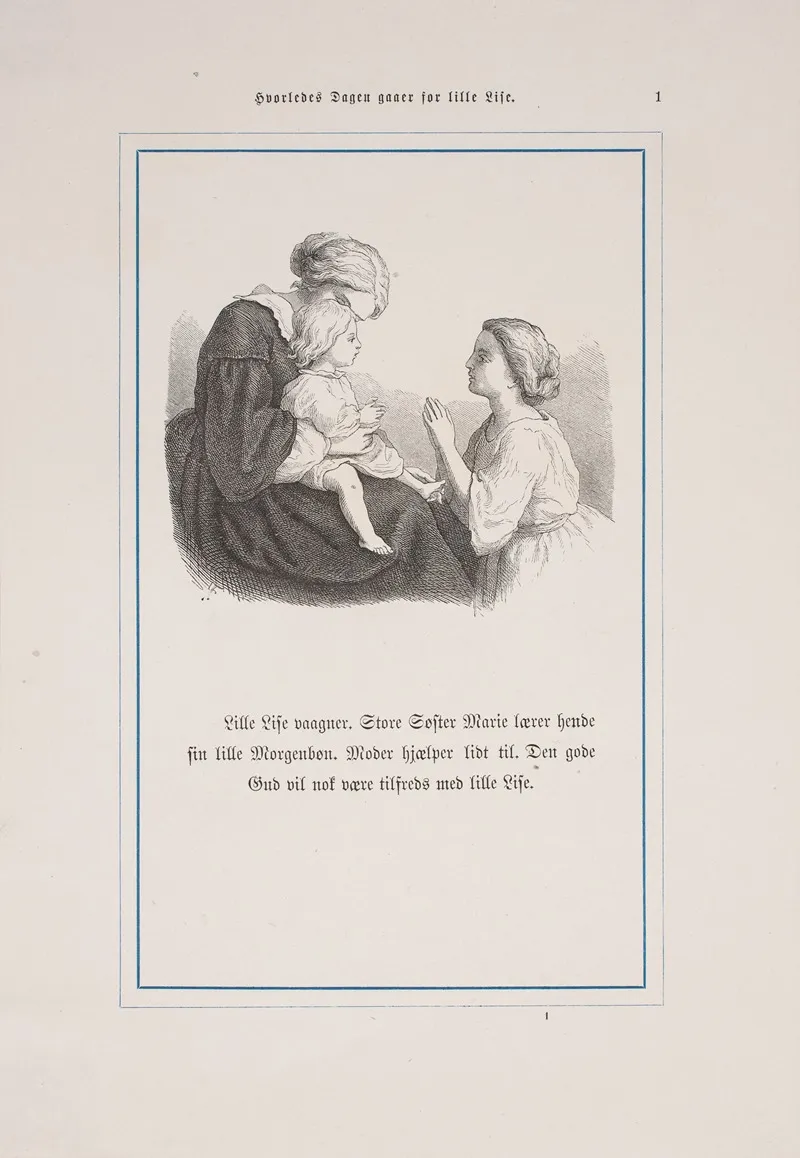 Hvorledes Dagen Gaaer For Lille Lise Pl 17 by Lorenz Frølich - Canvas Print