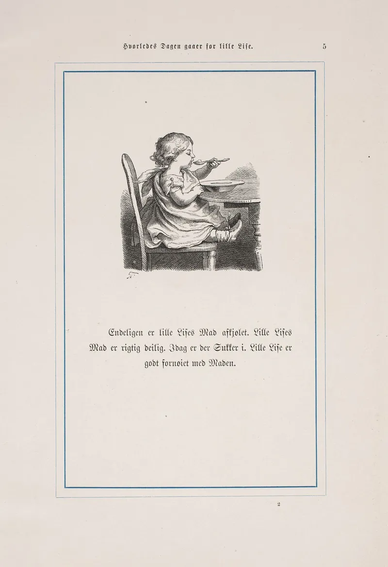 Hvorledes Dagen Gaaer For Lille Lise Pl 21 by Lorenz Frølich - Canvas Print