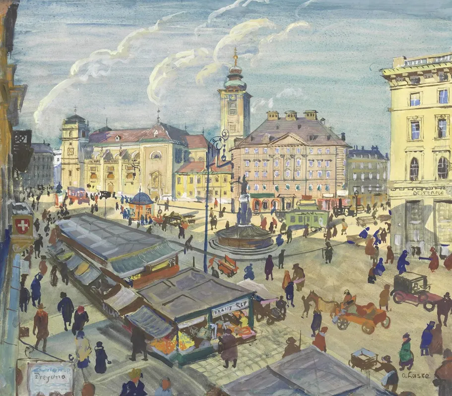 I Freyung by Oskar Laske - Canvas Print