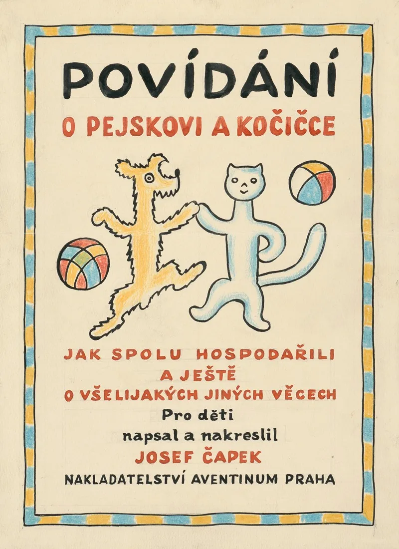 I Had A Dog And A Cat Pl 01 by Josef Čapek - Canvas Print