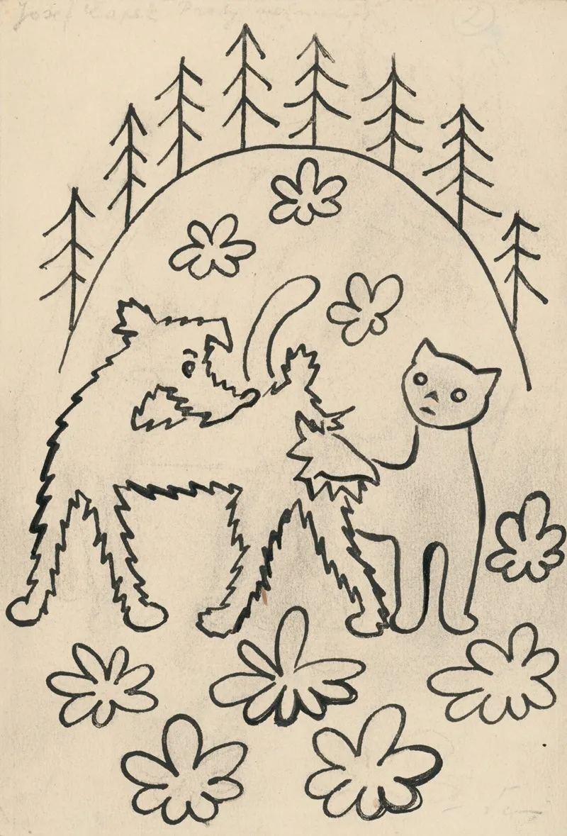I Had A Dog And A Cat Pl 27 by Josef Čapek - Canvas Print