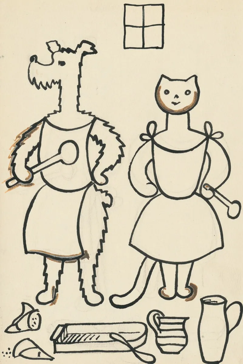 I Had A Dog And A Cat Pl 34 by Josef Čapek - Canvas Print