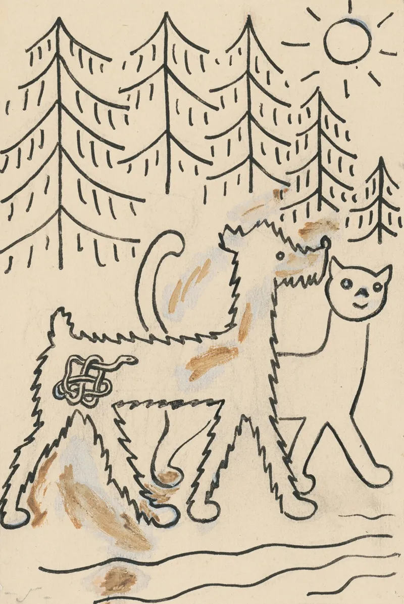 I Had A Dog And A Cat Pl 37 by Josef Čapek - Canvas Print