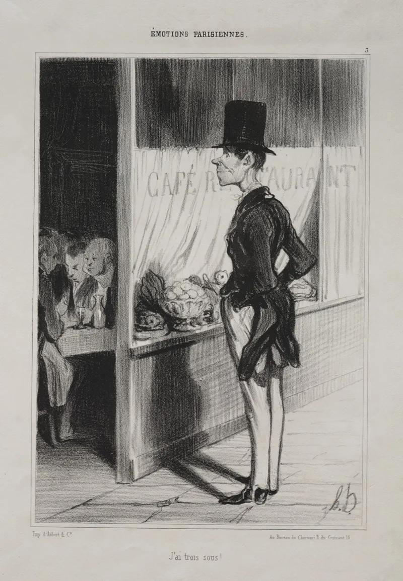 I Have Three Sous by Honoré Daumier - Canvas Print