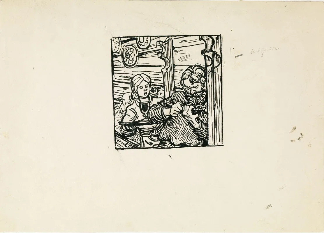 I Morgen Er Det Mandag Herre by Christian Krohg - Canvas Print