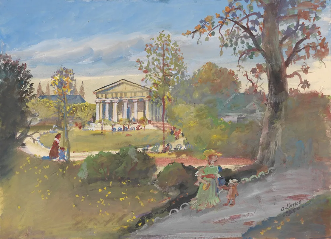 I Volksgarten by Oskar Laske - Canvas Print