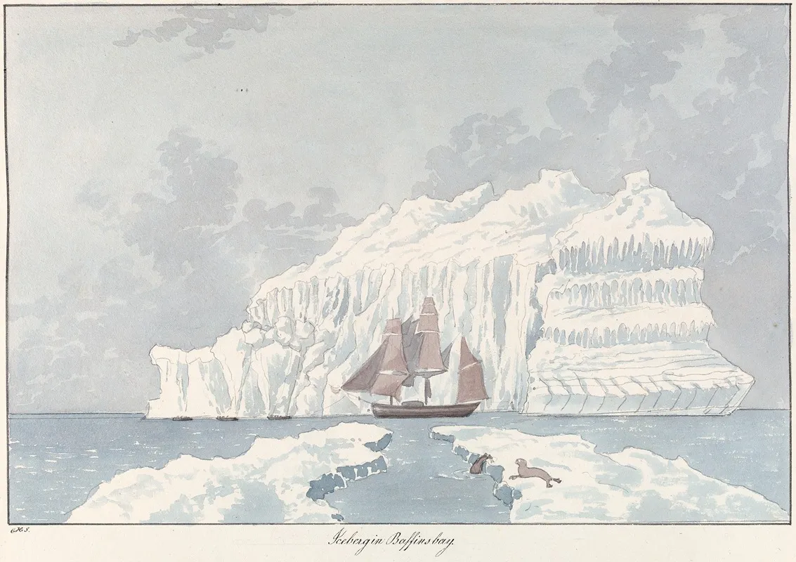 Iceberg In Baffins Bay 2 by Charles Hamilton Smith - Canvas Print
