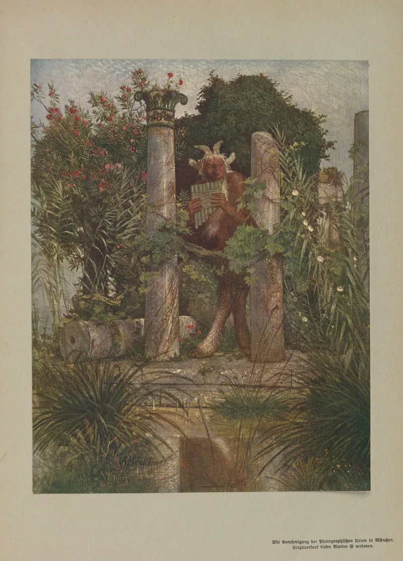 Idylle 7 by Arnold Böcklin - Canvas Print