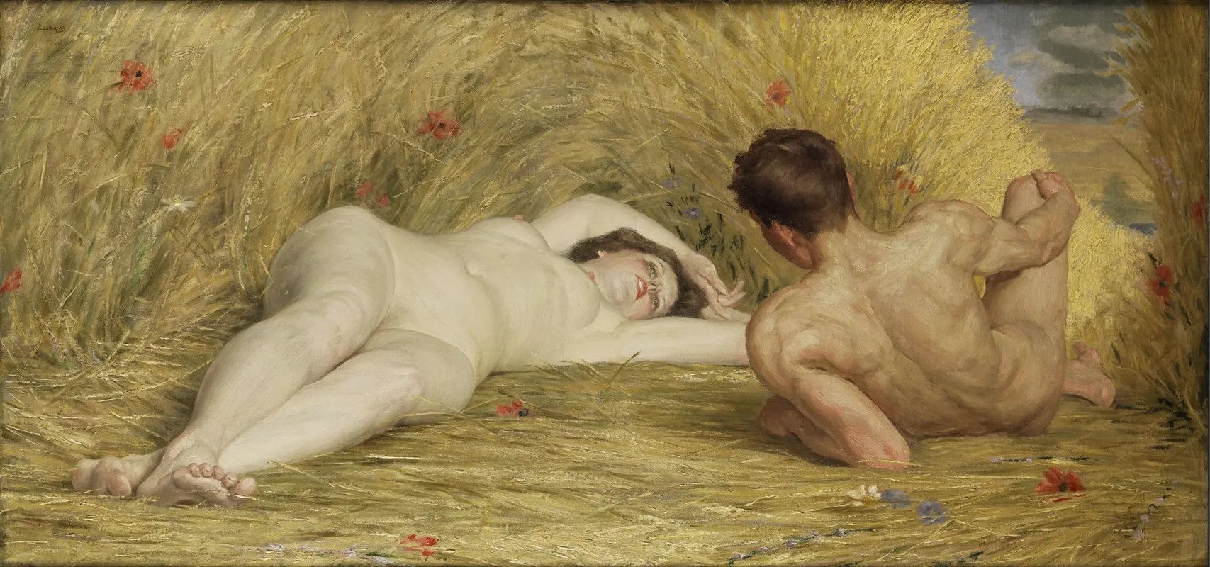 Idylle Dete by Auguste Levêque - Canvas Print