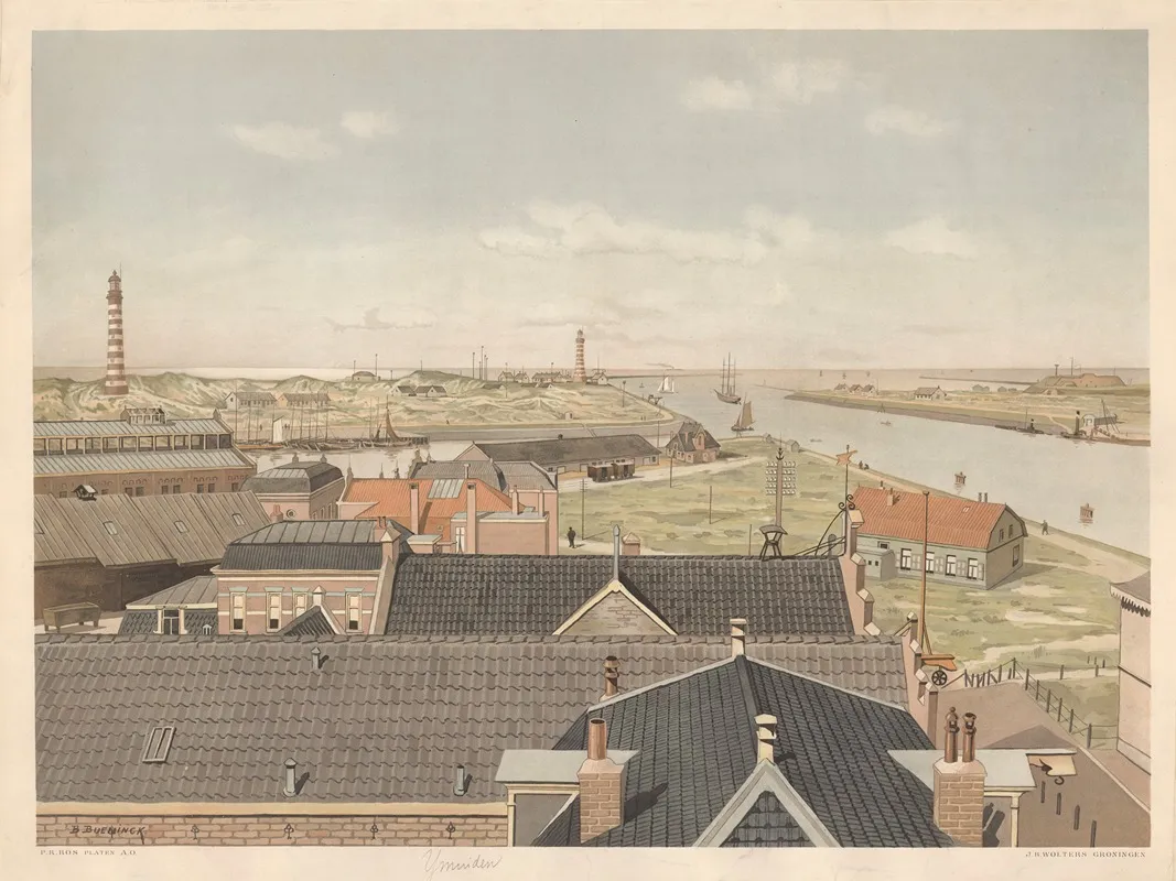 Ijmuiden Sea Lock 2 by Bernardus Bueninck - Canvas Print