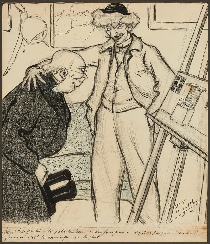 Il Est Tres Gentil Votre Petit Tableau Mais Pourquoi Navez Vous Pas Fait Lescalier Farceur Cest Le Concierge Q