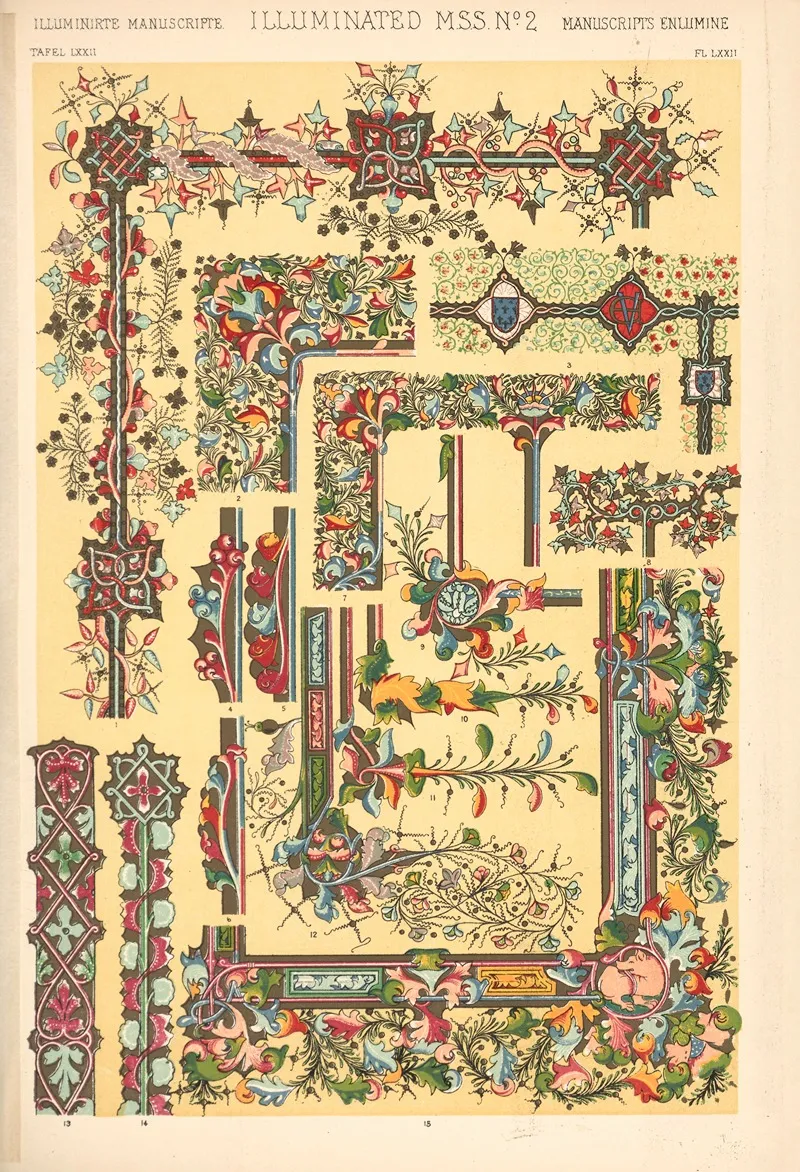 Illuminated Manuscripts No 2 3 by Owen Jones - Canvas Print