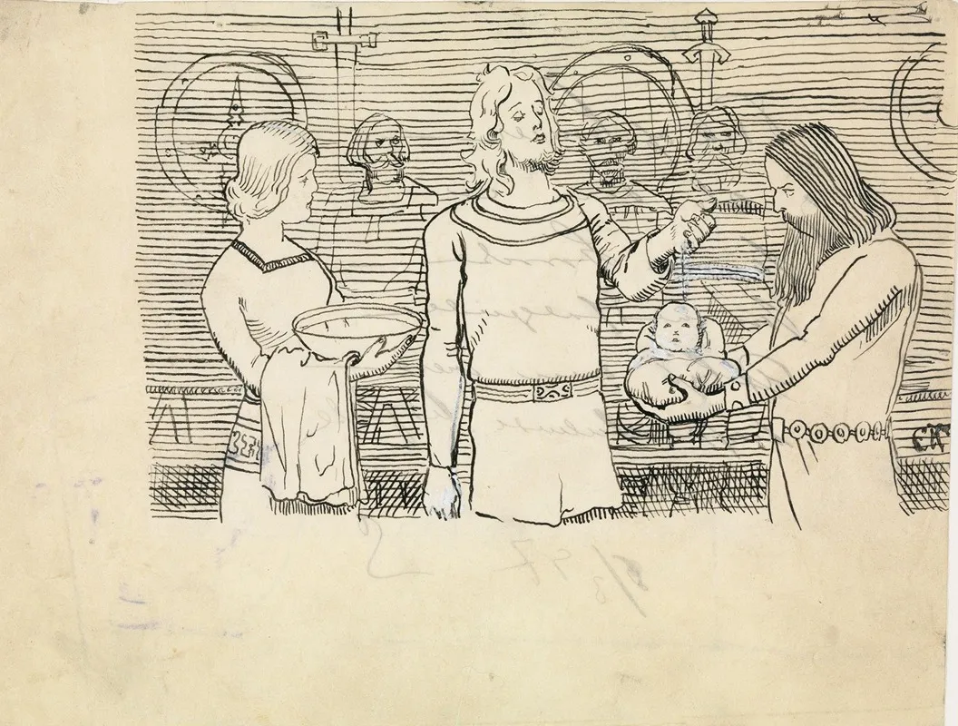 Illustrasjon Til Hakon Den Godes Saga I Snorre Sturlason Kongesagaer Kristiania 1899