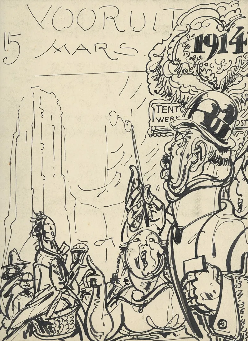 Illustratie Bij Vooruit 15 Mars 1914
