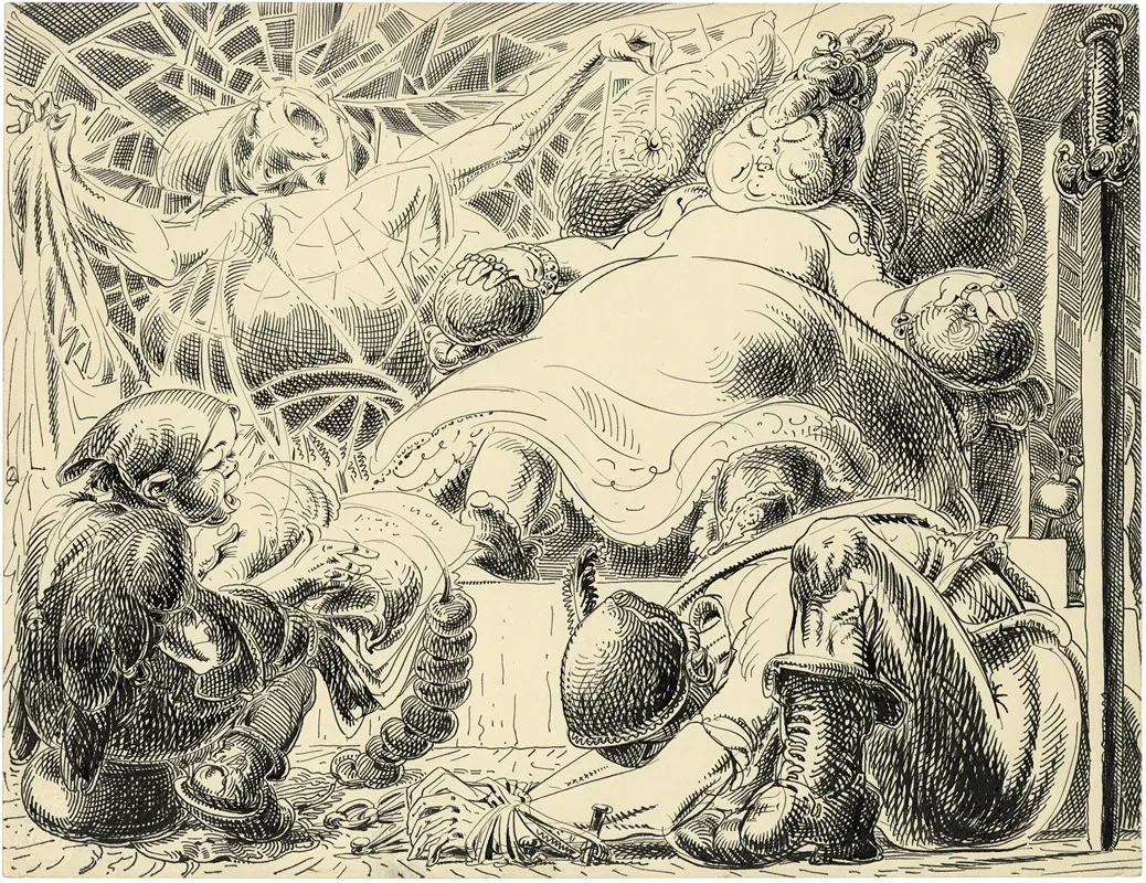 Illustratie Lotje Bellefleur Prinses Van Muizenland Met Grispik De Hofdame N Spinnekobbe En Lotje
