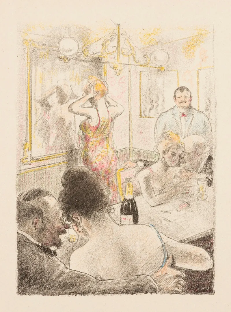 Illustratie Voor Edmond Glesener Au Beau Pafond by Armand Rassenfosse - Canvas Print