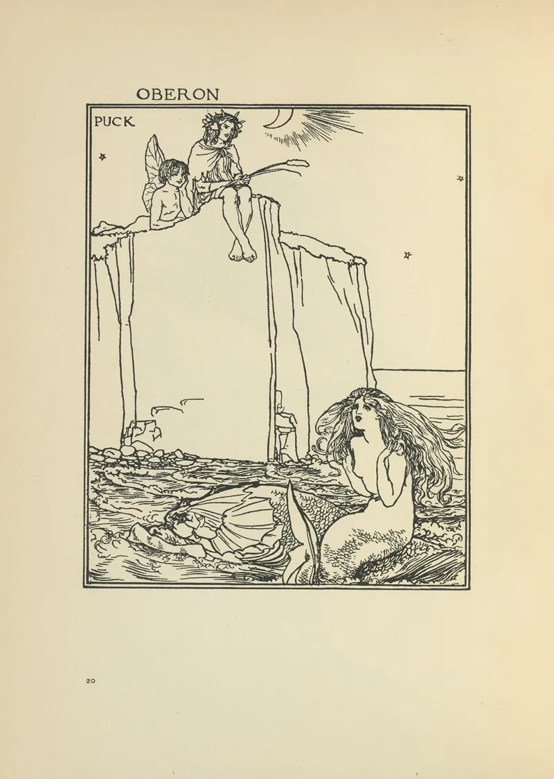 Illustration For A Midsummer Nights Dream by Robert Anning Bell - Canvas Print