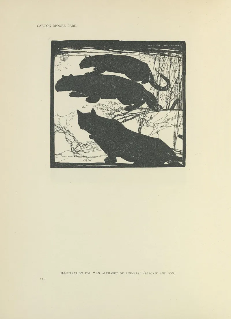 Illustration For An Alphabet Of Animals by Carton Moore Park - Canvas Print