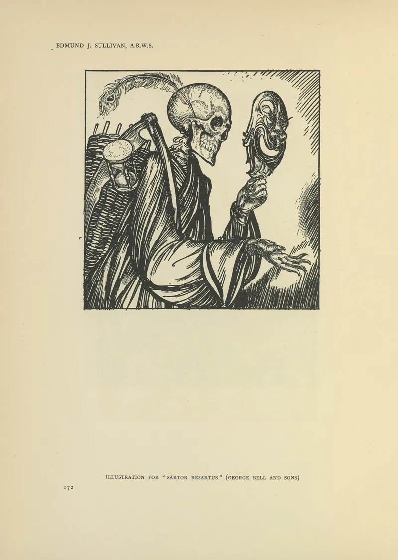 Illustration For Sartor Resartus 2 by Edmund Joseph Sullivan - Canvas Print