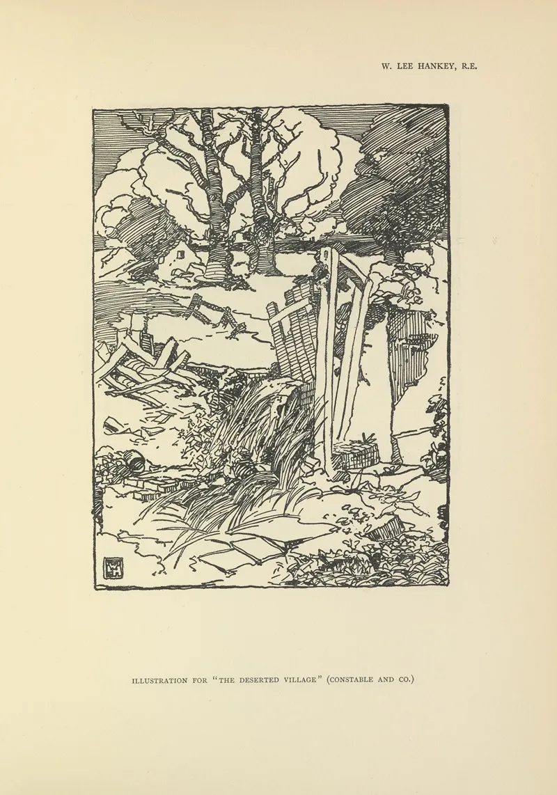 Illustration For The Deserted Village by William Lee-Hankey - Canvas Print