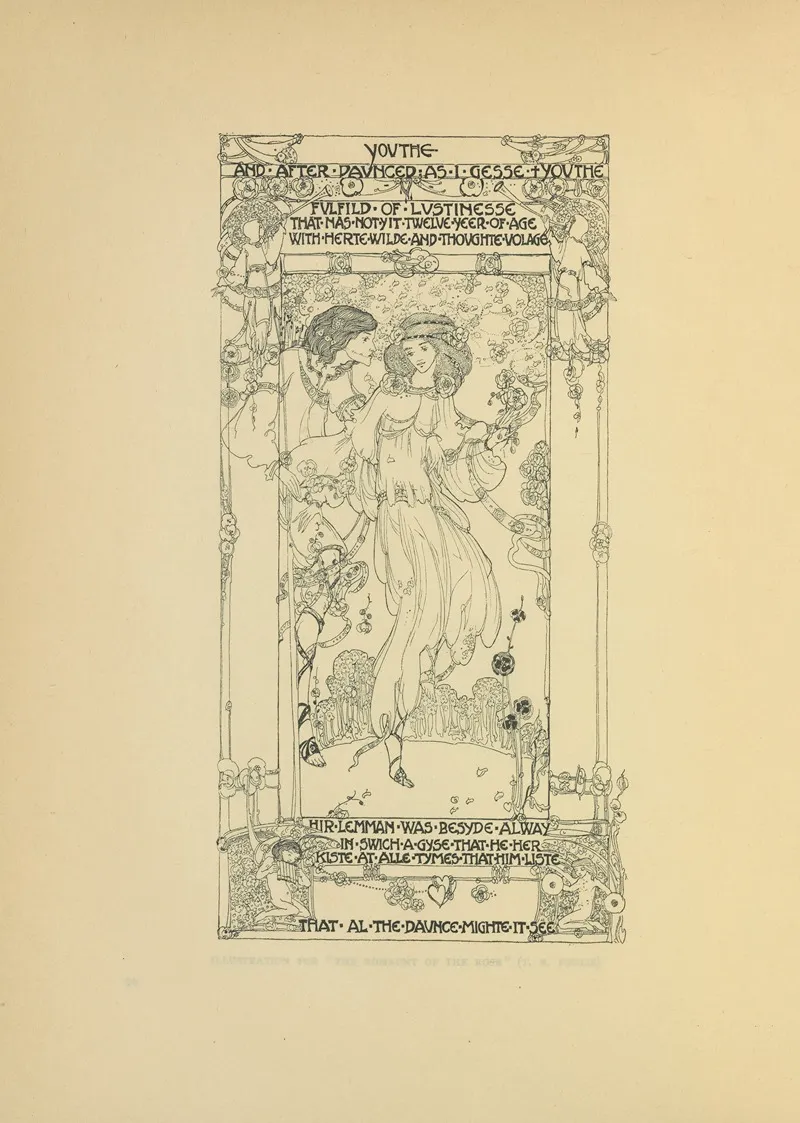 Illustration For The Romaunt Of The Rose