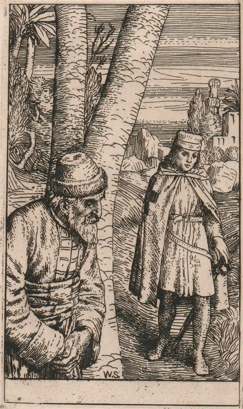 Illustration To Nathan The Wise 3 by William Strang - Canvas Print