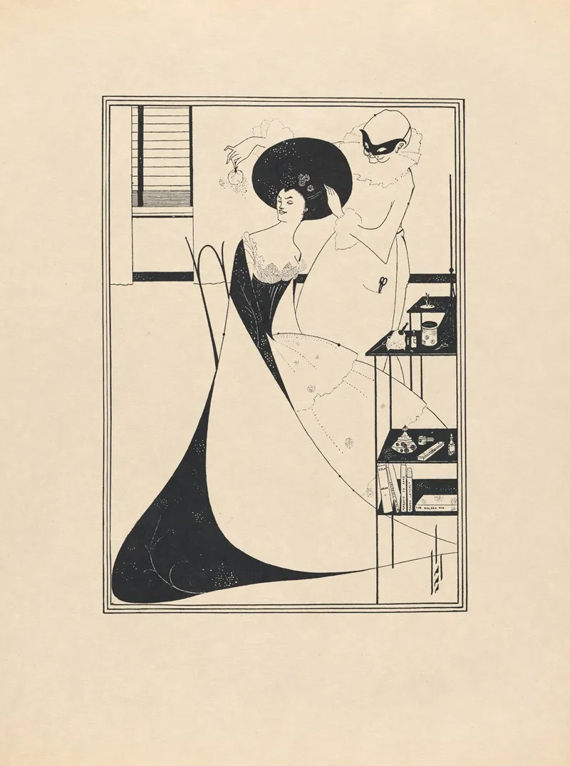 Illustration To Salome By Oscar Wilde 5 by Aubrey Vincent Beardsley - Canvas Print