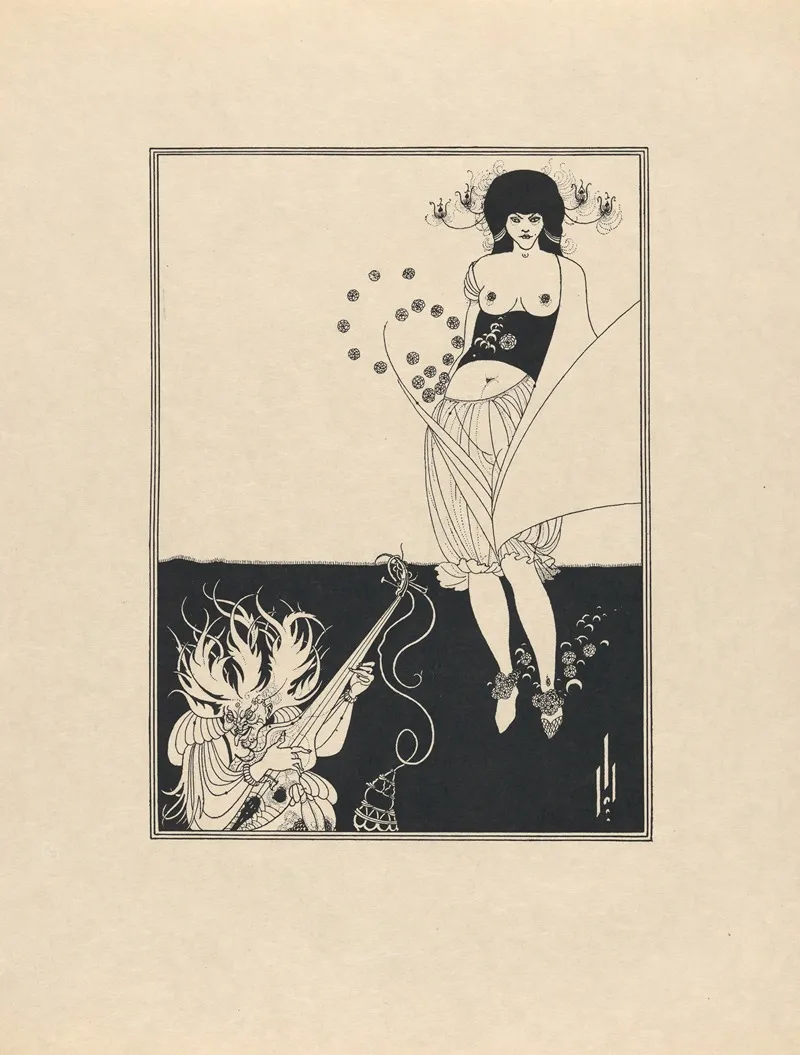 Illustration To Salome By Oscar Wilde 6 by Aubrey Vincent Beardsley - Canvas Print
