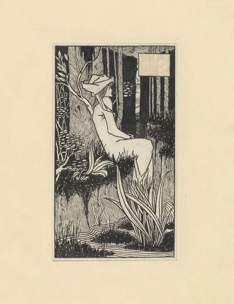 Illustrations By Aubrey Beardsley For King Arthur Pl 01 by Aubrey Vincent Beardsley - Canvas Print