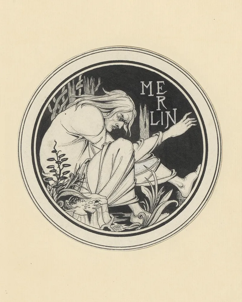 Illustrations By Aubrey Beardsley For King Arthur Pl 05 by Aubrey Vincent Beardsley - Canvas Print