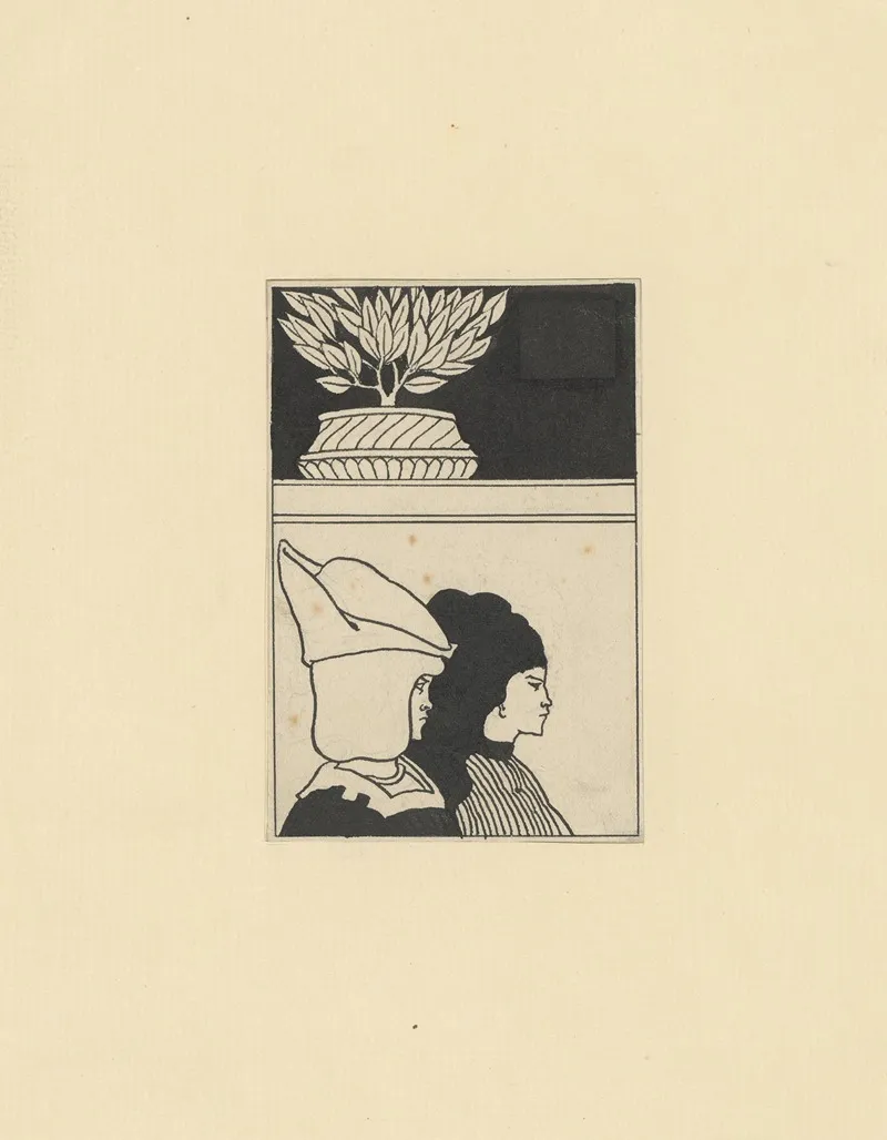 Illustrations By Aubrey Beardsley For King Arthur Pl 09 by Aubrey Vincent Beardsley - Canvas Print