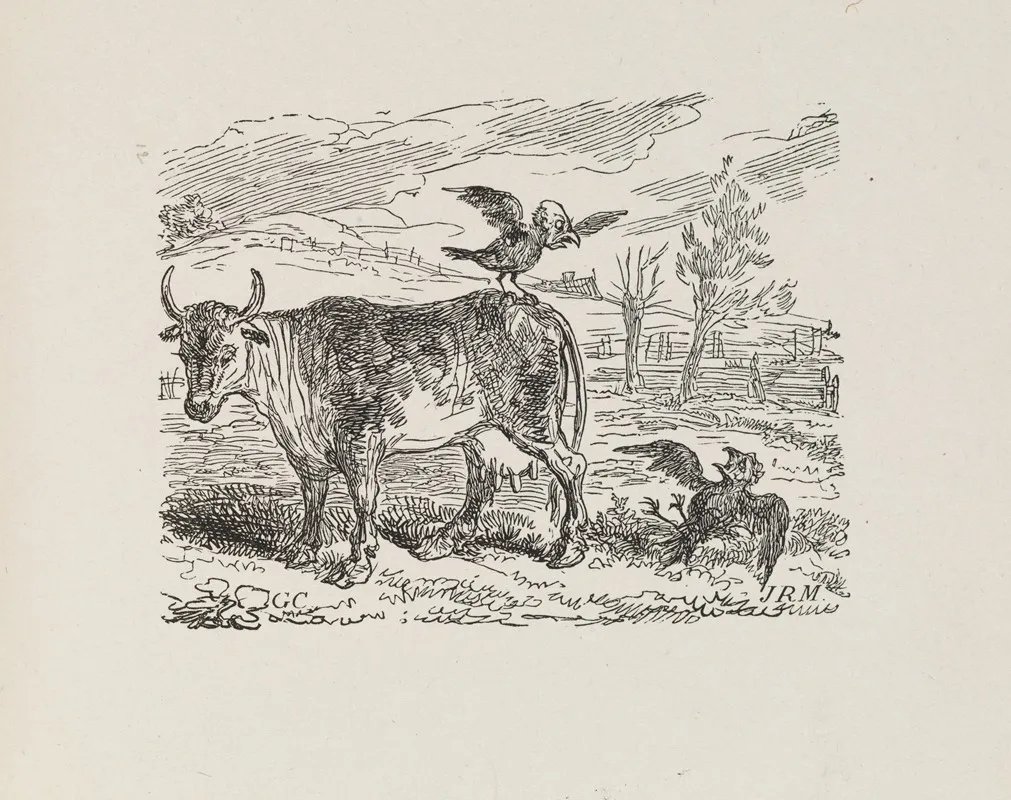 Illustrations For The Universal Songster Pl 11 by George Cruikshank - Canvas Print