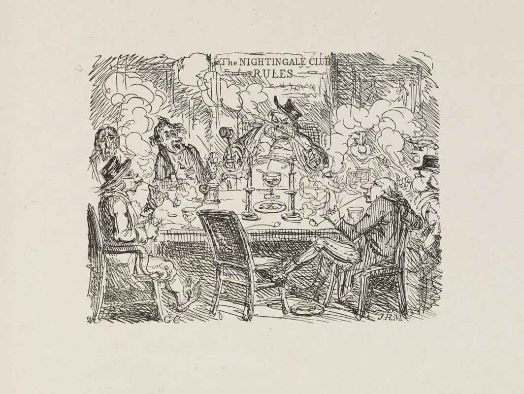 Illustrations For The Universal Songster Pl 15 by George Cruikshank - Canvas Print