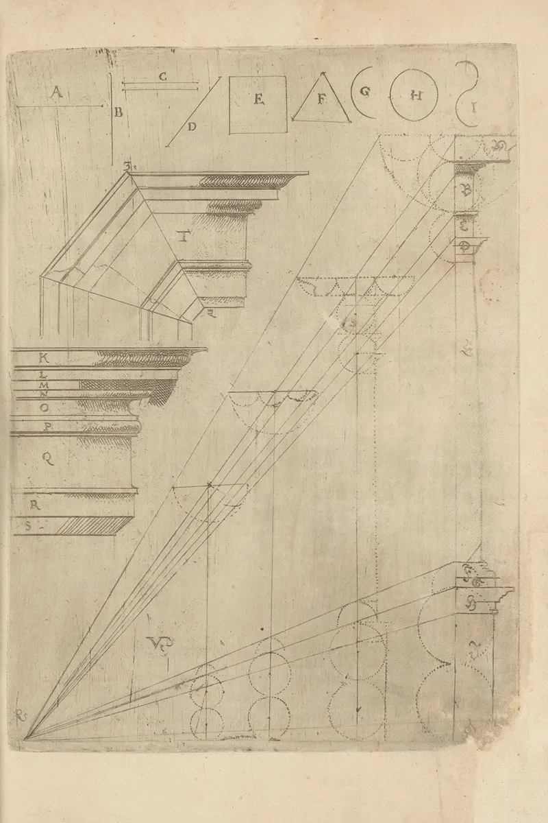 Illustrations Of Stylized Architectural Components And Proportions by Wendel Dietterlin - Canvas Print