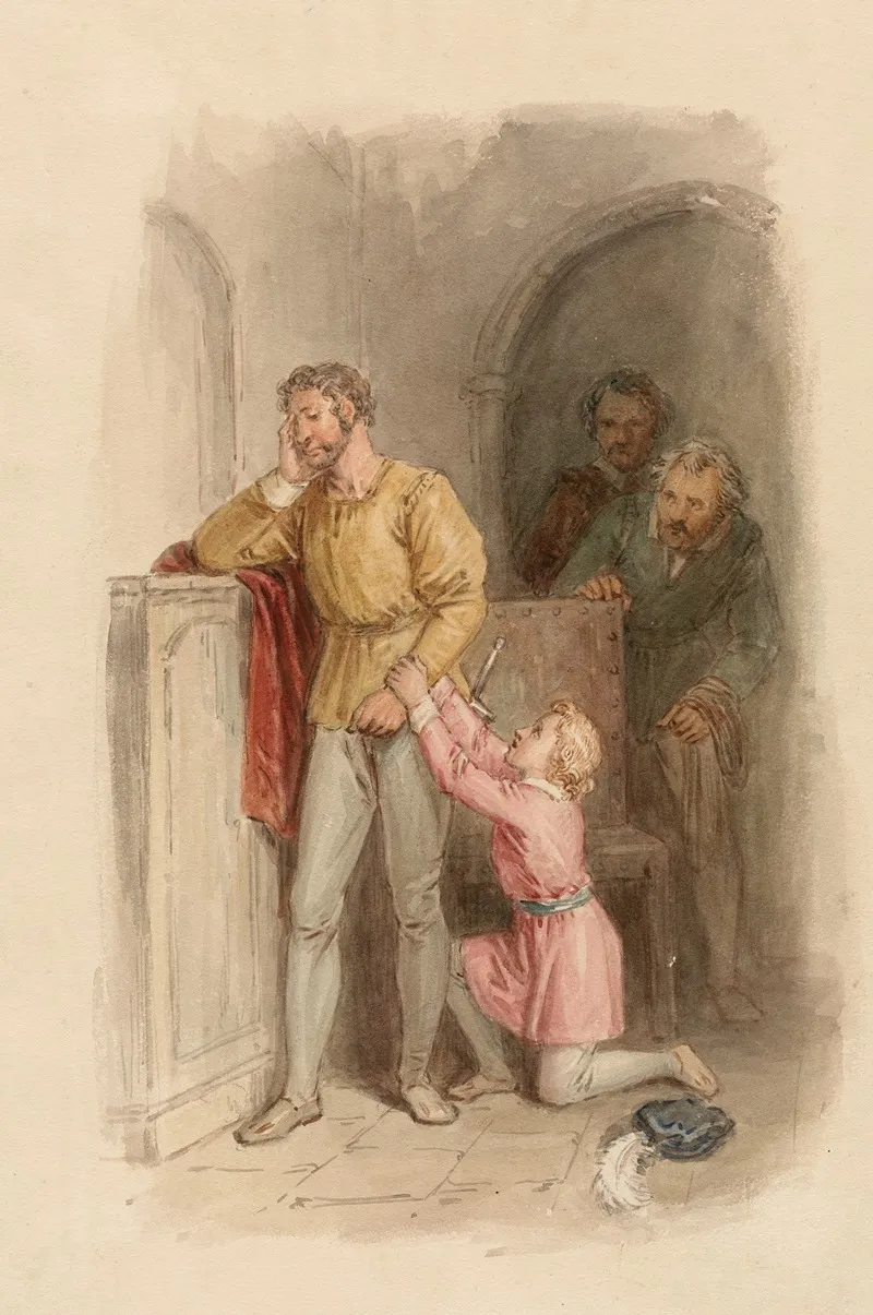 Illustrations To Shakespeare Pl 042 by John Massey Wright - Canvas Print