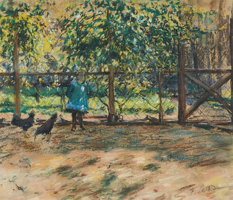 Im Garten 5 by Fritz von Uhde - Canvas Print