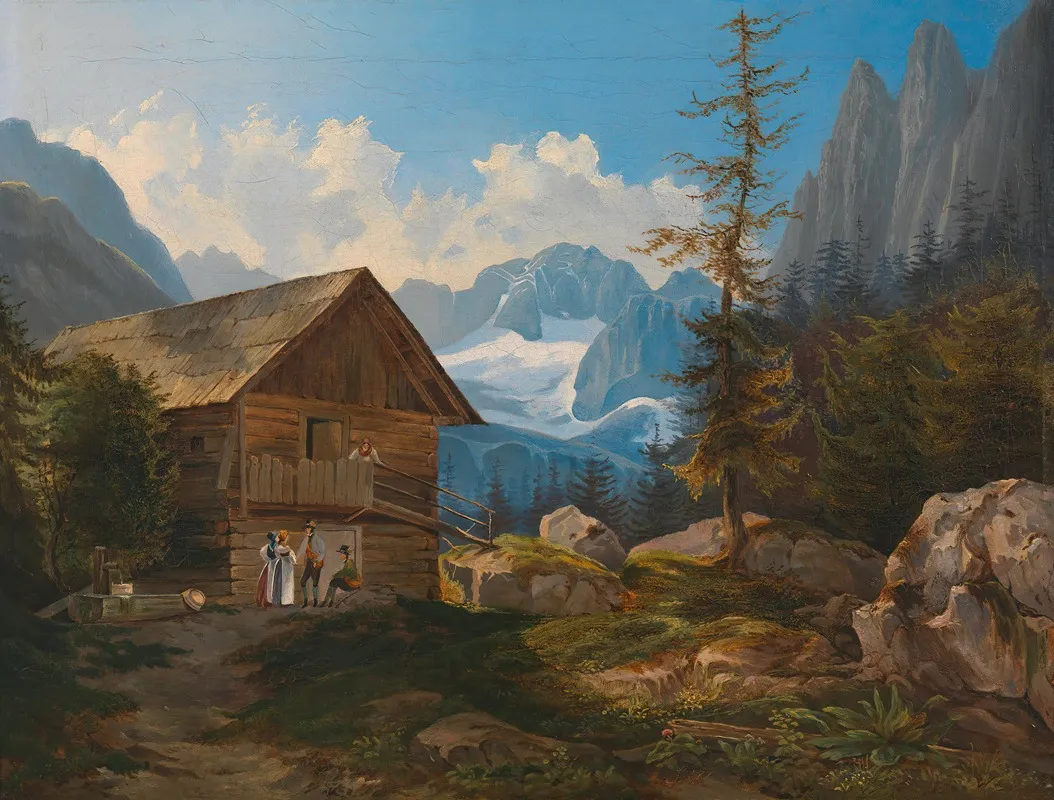 Im Gosautal Oberosterreich by Adalbert Stifter - Canvas Print