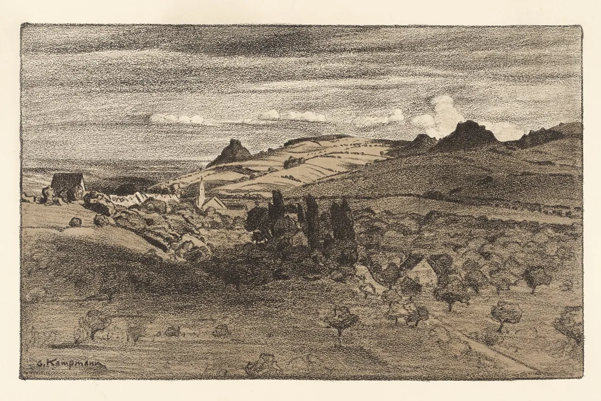 Im Hegau by Gustav Kampmann - Canvas Print