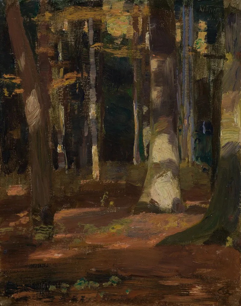 Im Laubwald by Gustav Kampmann - Canvas Print