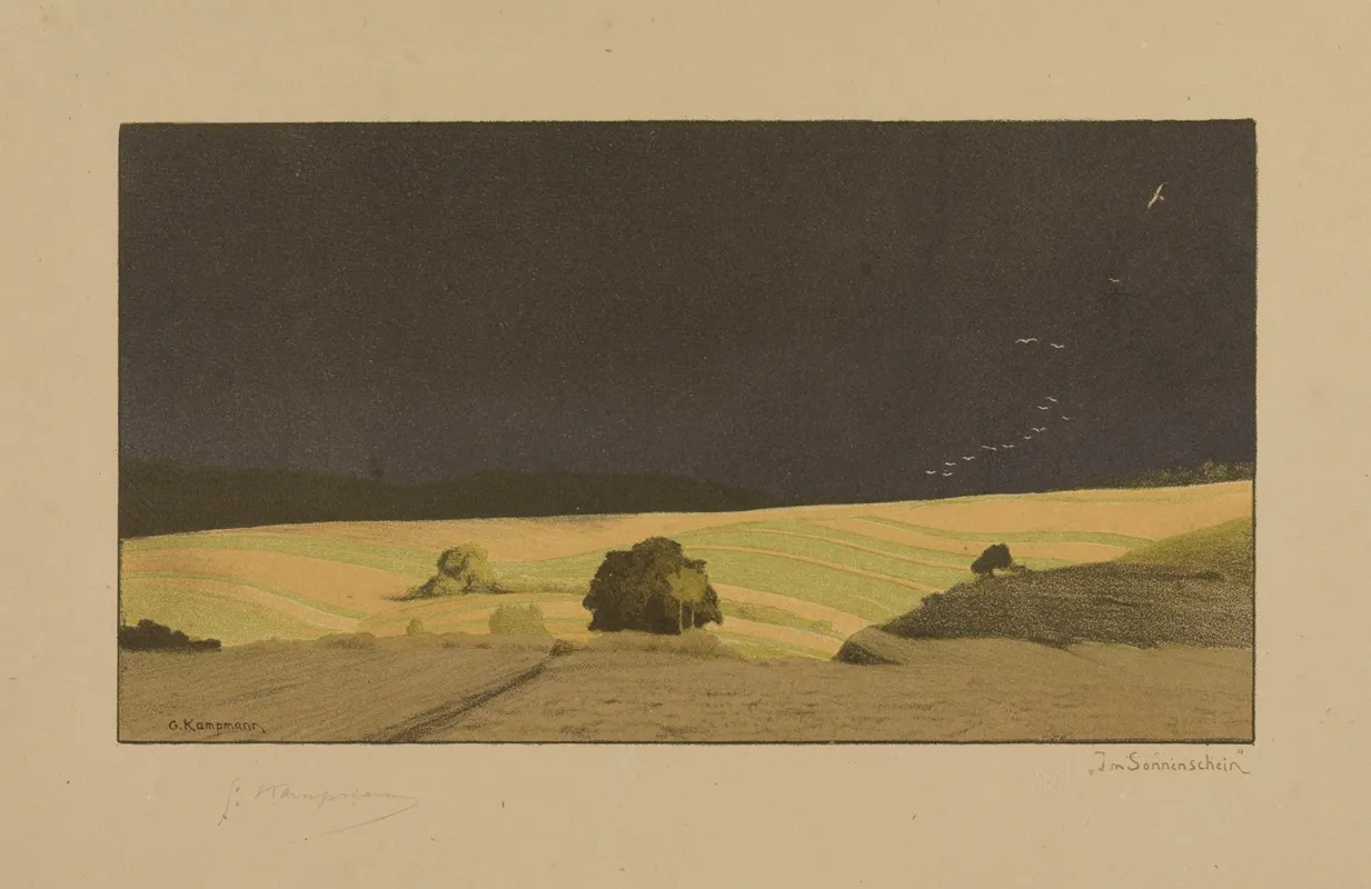 Im Sonnenschein 2 by Gustav Kampmann - Canvas Print