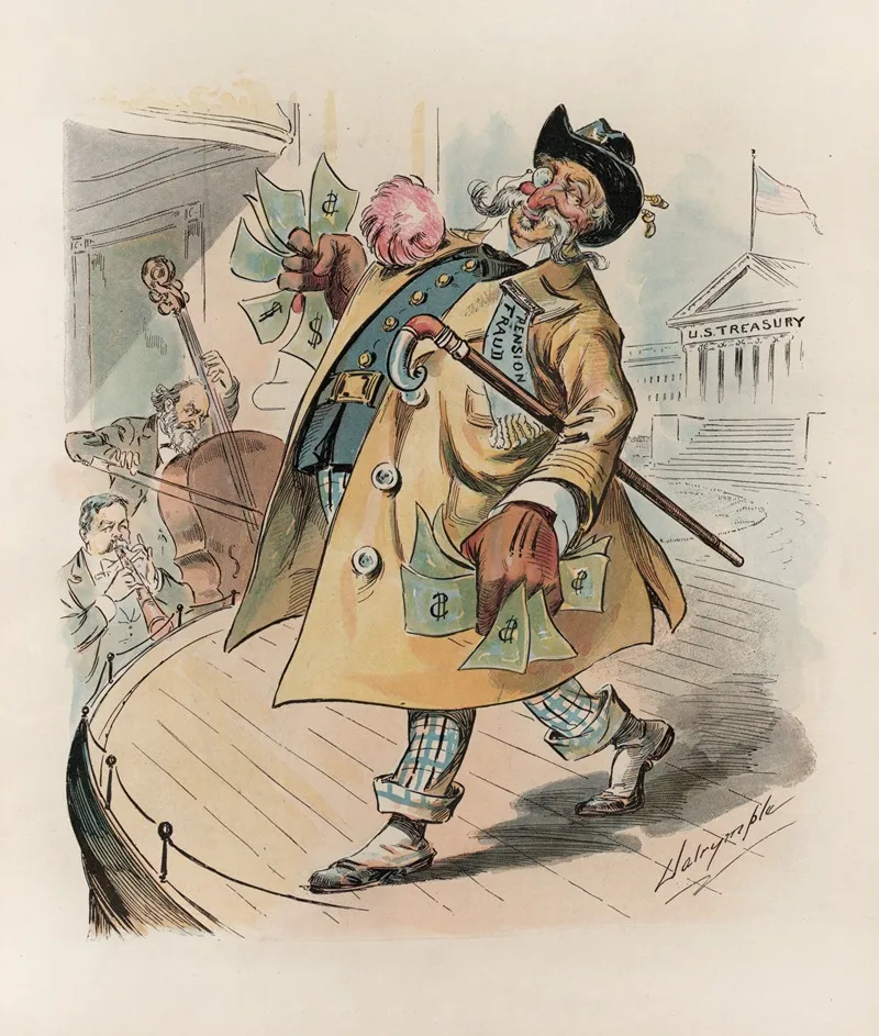 Im The Man That Broke The Bank Of Uncle Sam by Louis Dalrymple - Canvas Print