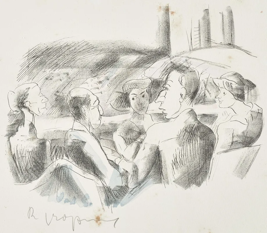 Im Theater by Rudolf Grossmann - Canvas Print