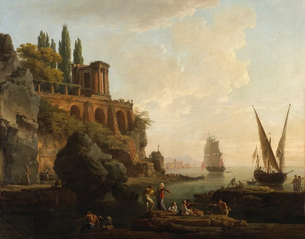 Imaginary Landscapeitalian Harbor Scene