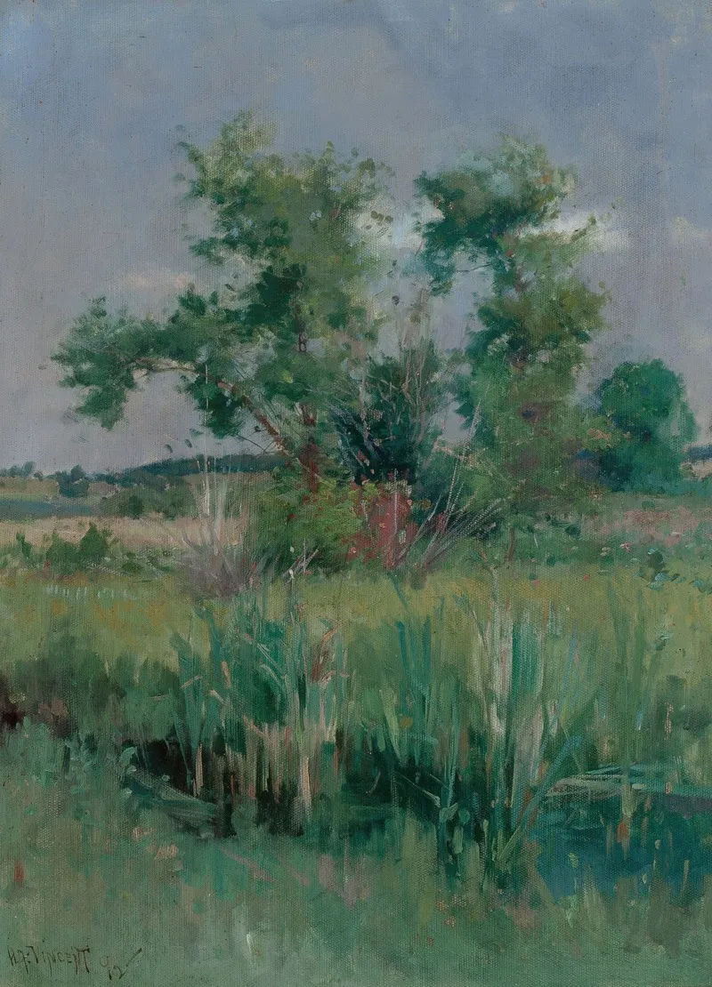 Impressionist View Of Trees And A Stream