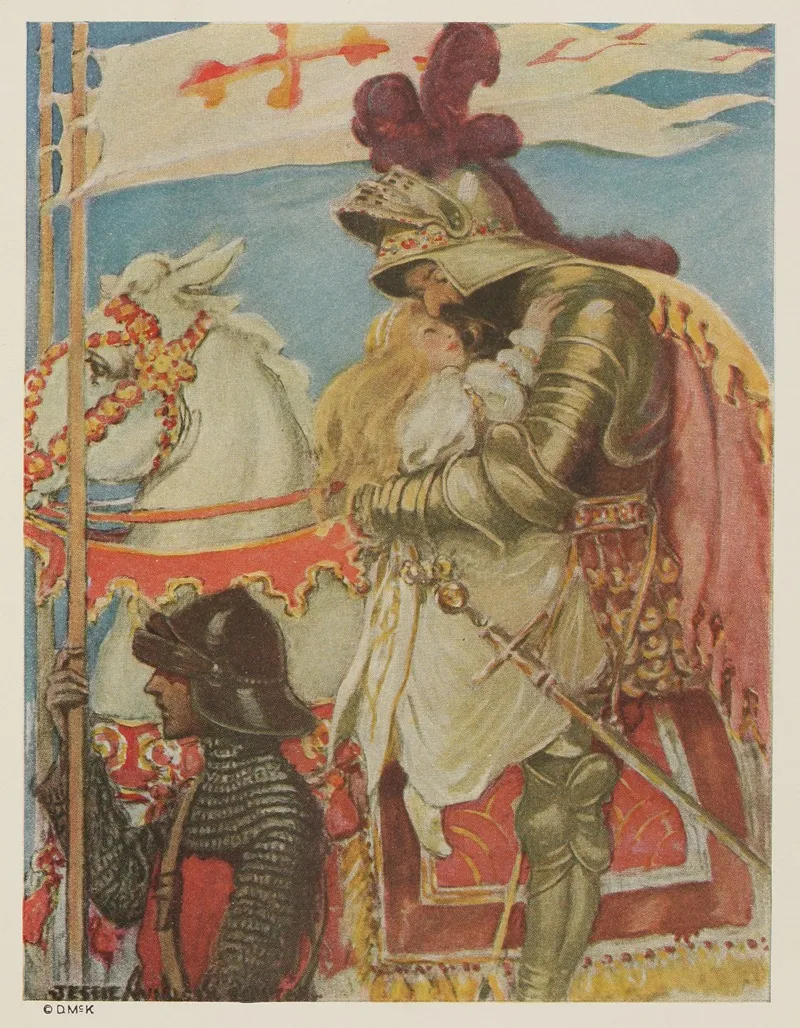 In An Instant She Was On The Saddle And Clasped In His Great Strong Arms