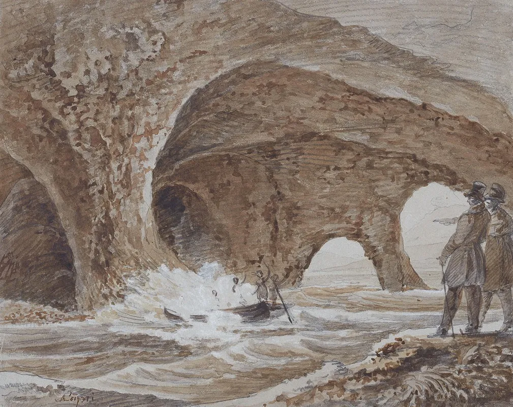 In Der Felsengrotte Auf Capri by Johann Christian Reinhar - Canvas Print