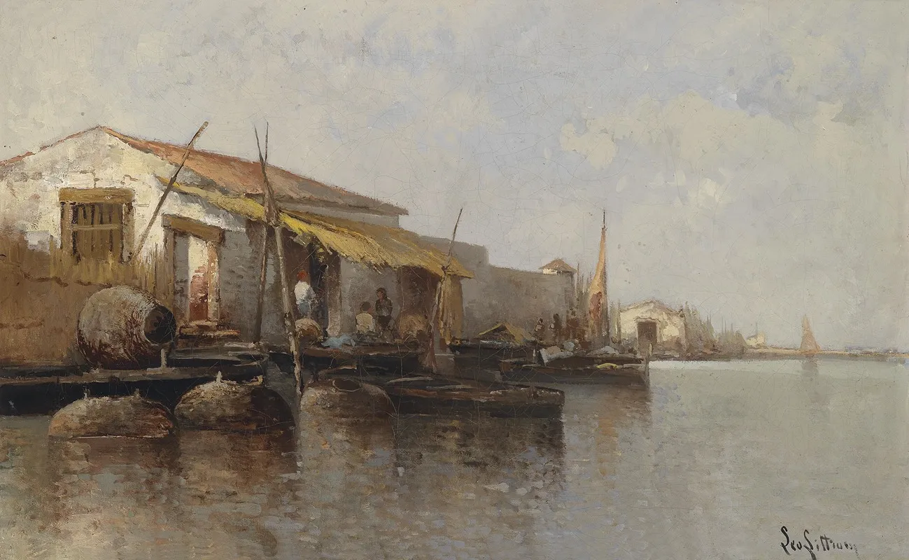 In Der Lagune by Leontine von Littrow - Canvas Print