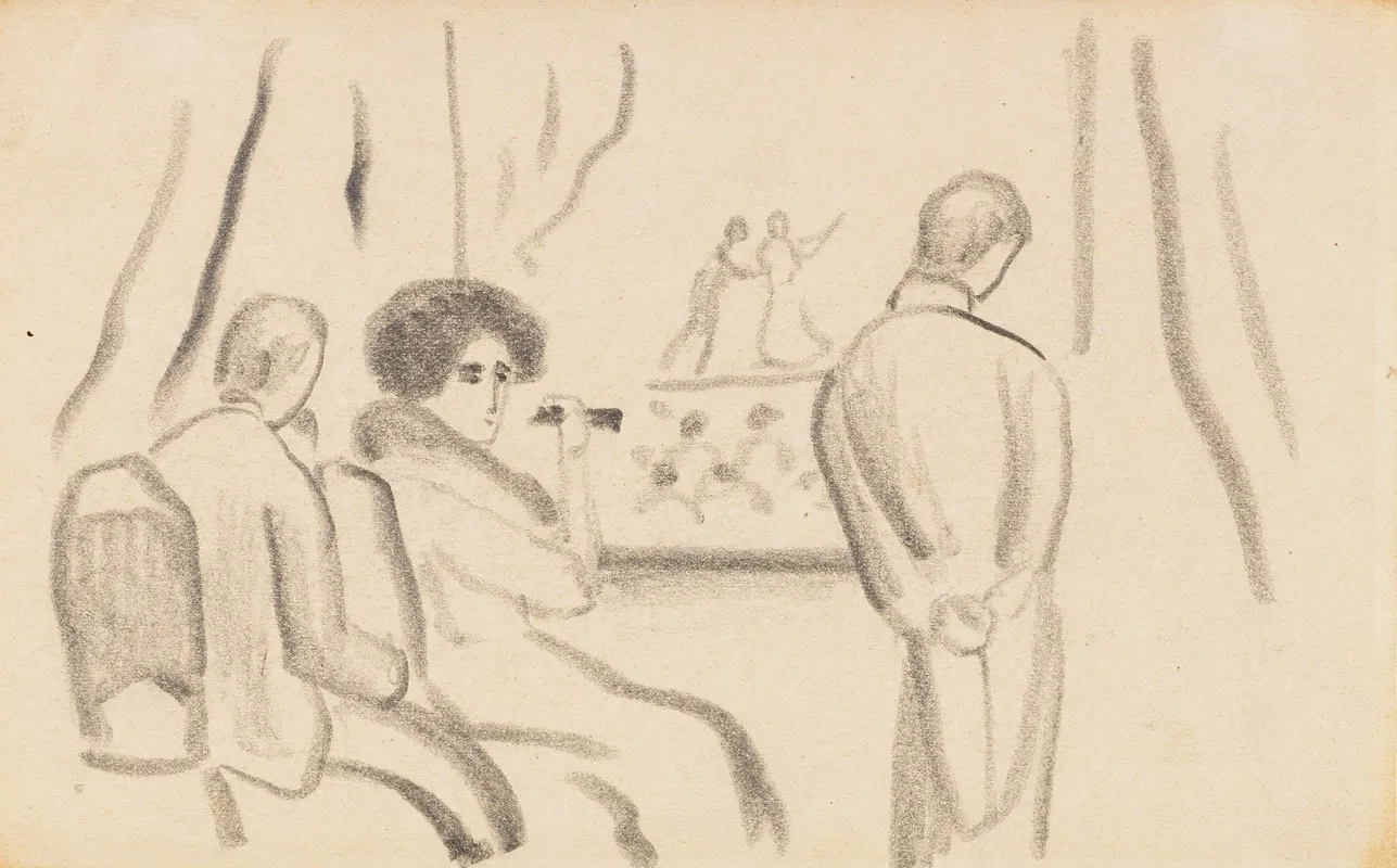 In Der Loge by August Macke - Canvas Print